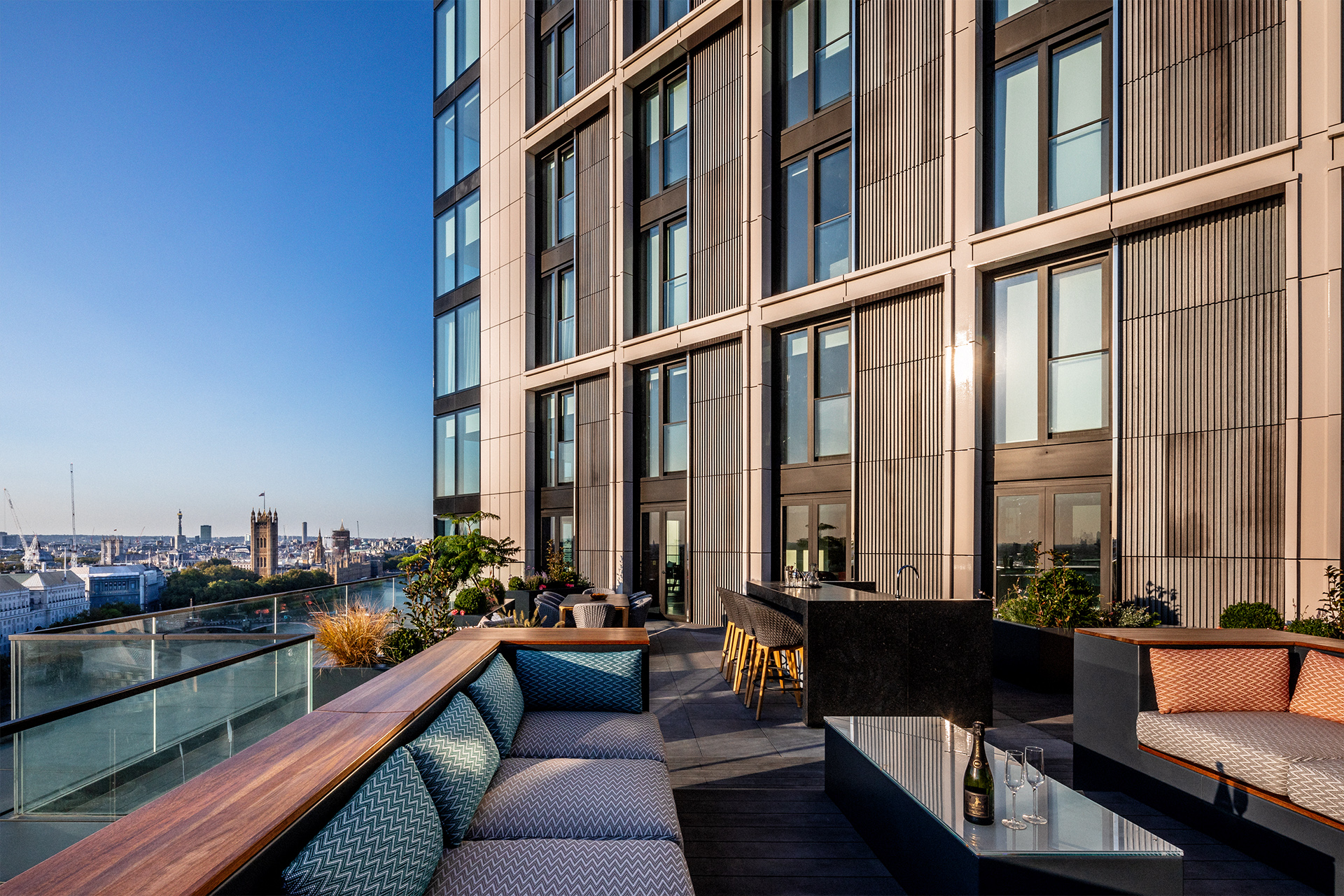 The Dumont | Exterior Terrace | Angel O'Donnell