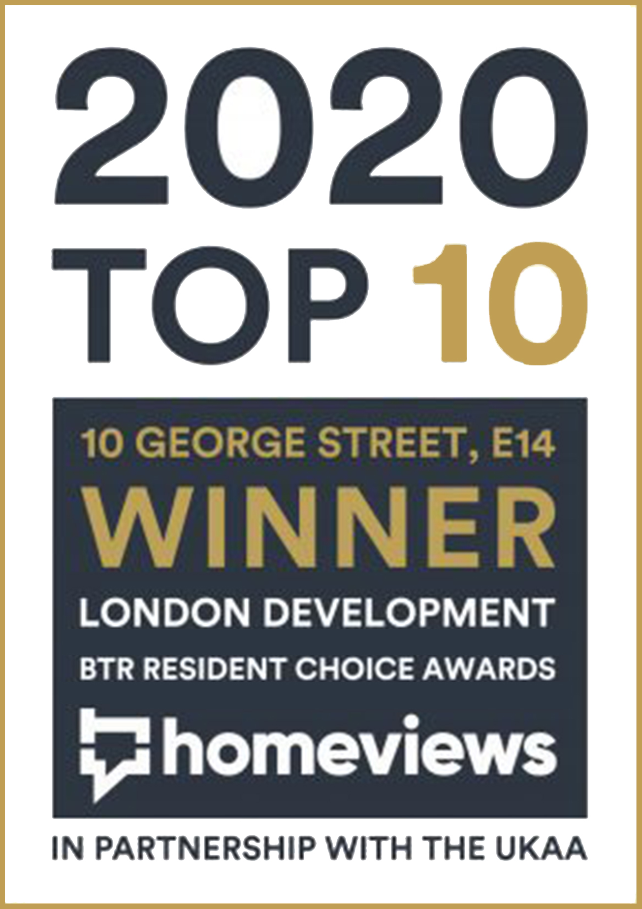 Homeviews BTR Resident Choice Awards Banner | 10 George Street by Angel O'Donnell