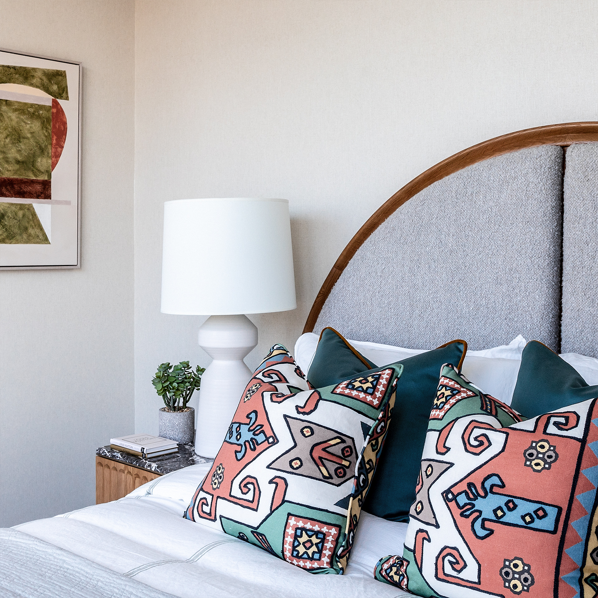 One St. John's Wood | Native cushions bring a splash of colour | Angel O'Donnell