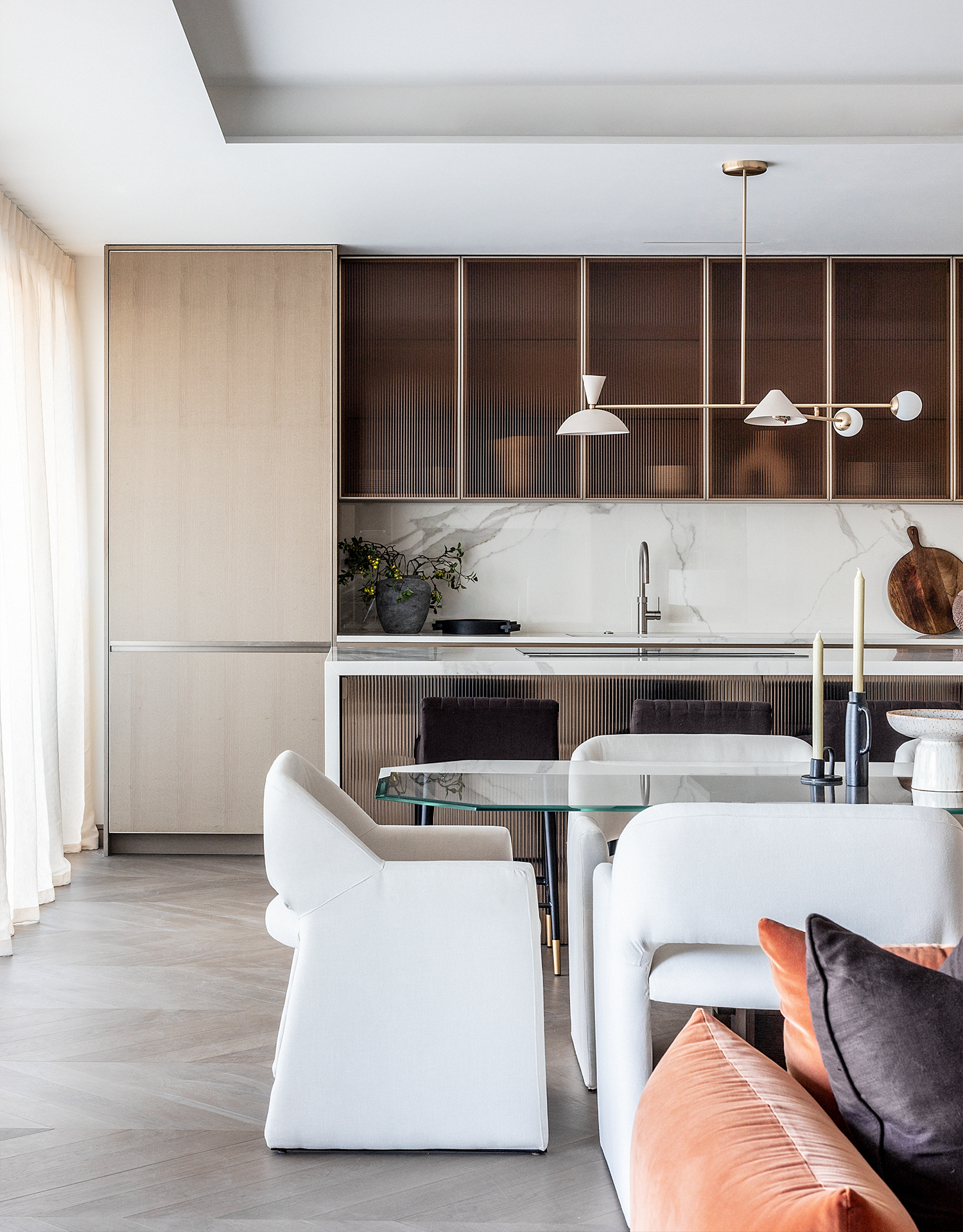 One St. John's Wood | Glass and wood combine to create a contemporary kitchen | Angel O'Donnell