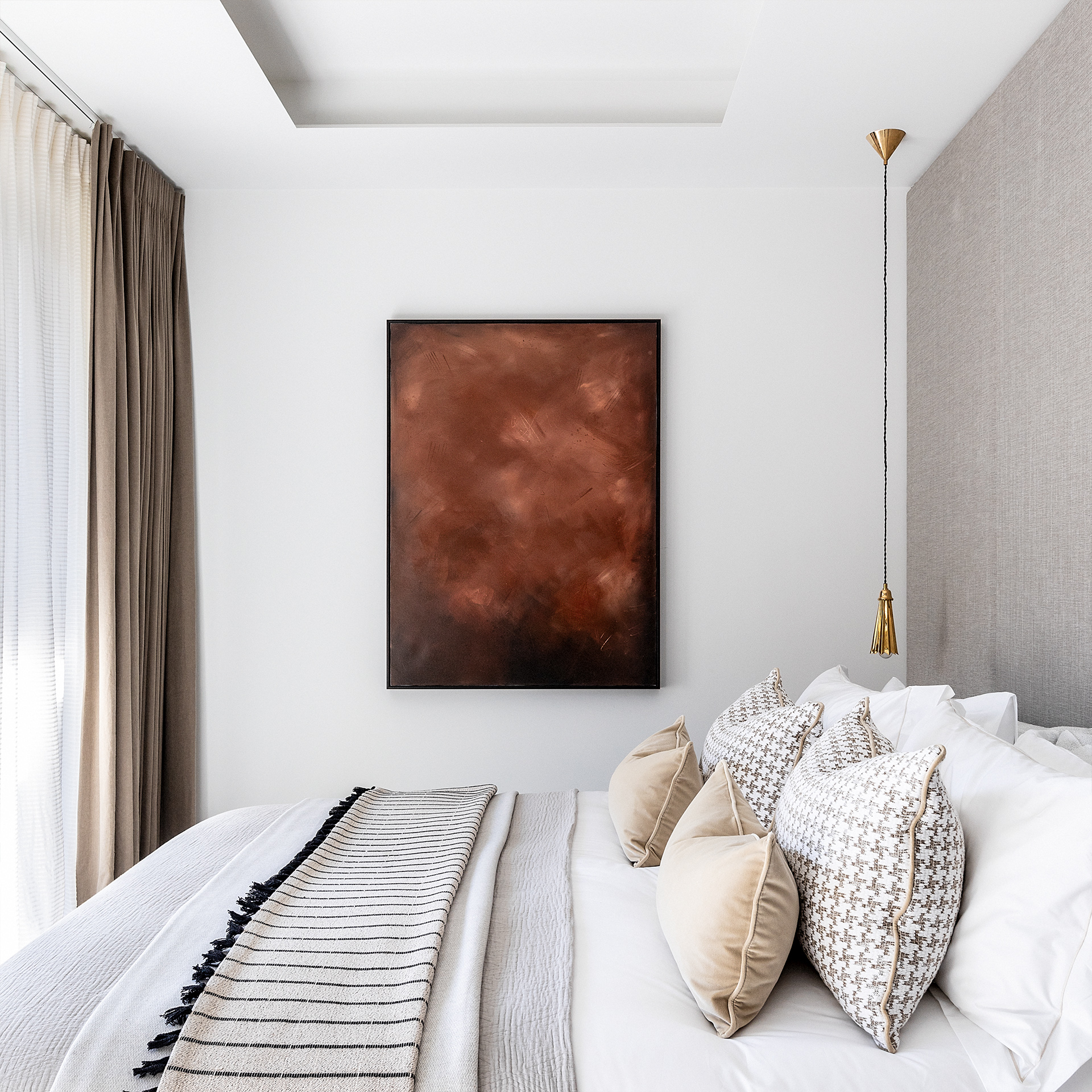 One St. John's Wood | Natural copper artwork contrasts with the room | Angel O'Donnell