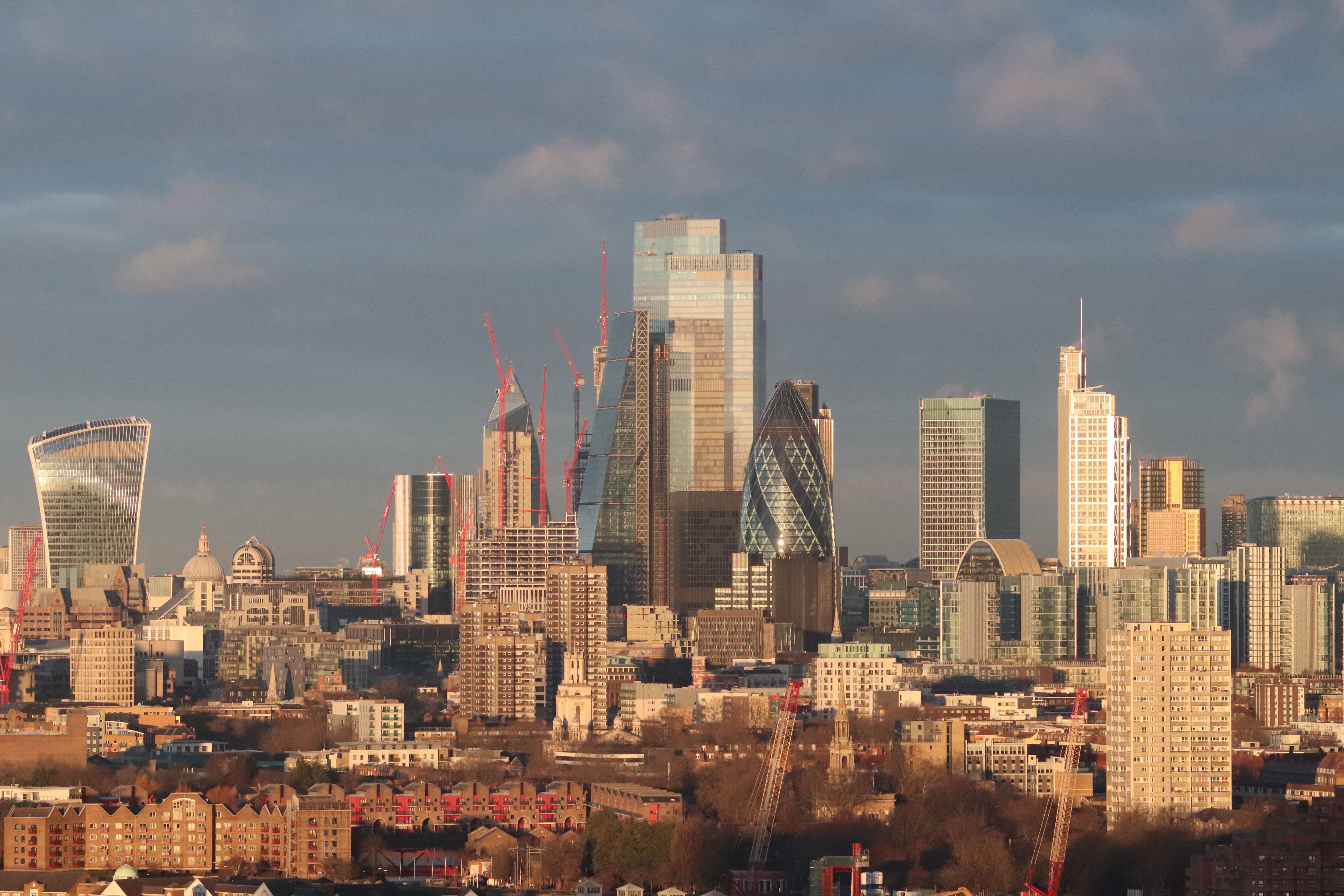 London skyline with Gherkin and St Pauls