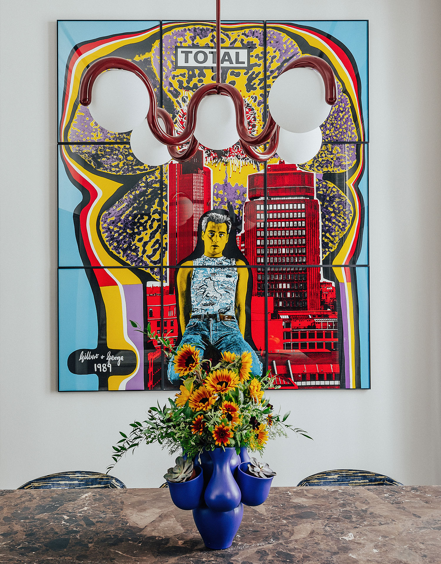 OWO Residences 3 | Vibrant artwork and characterful light fixtures in the kitchen | Whitehall