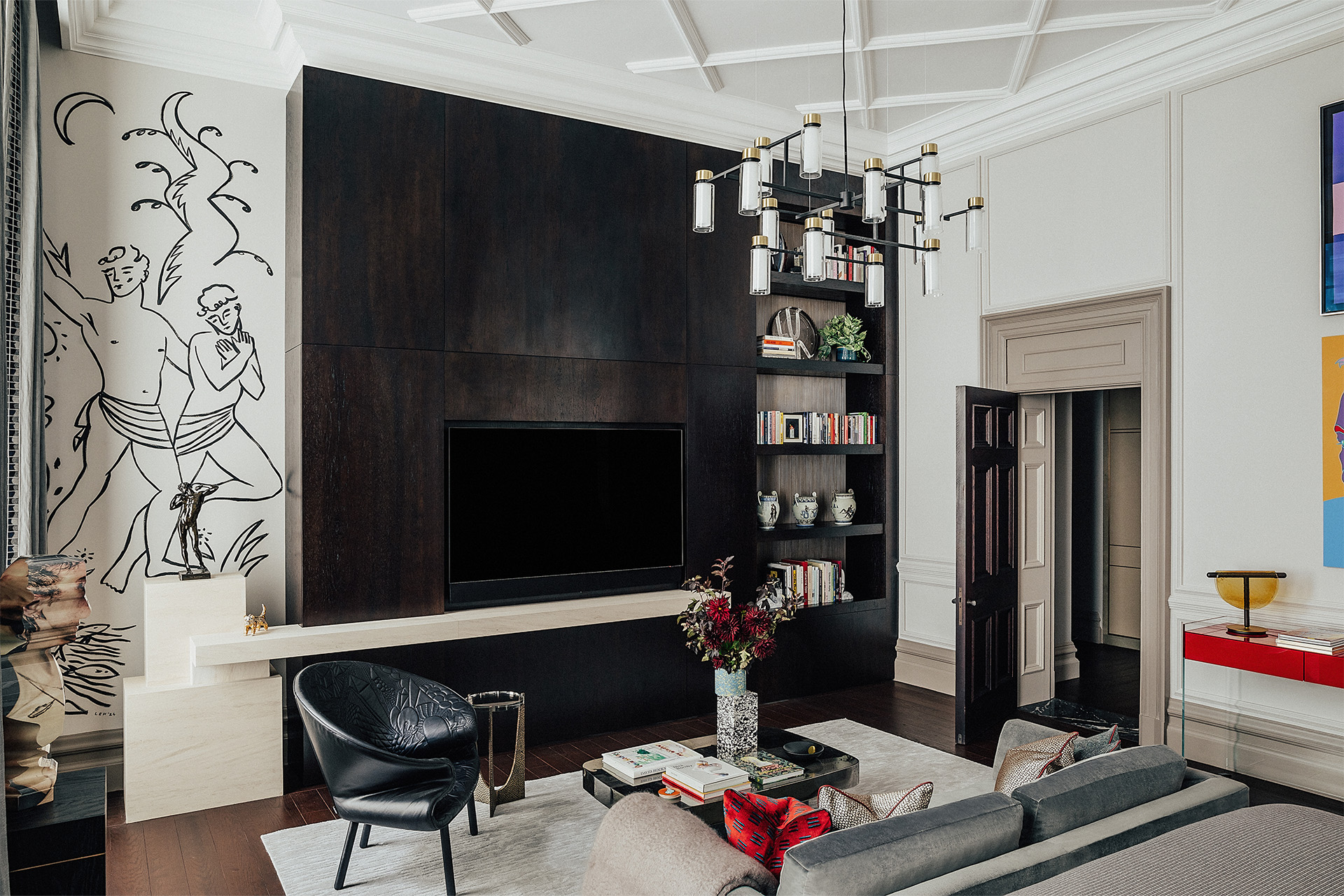 OWO Residences 3 | Primary bedroom with bespoke joinery and detailing adding dimension and textures | Whitehall