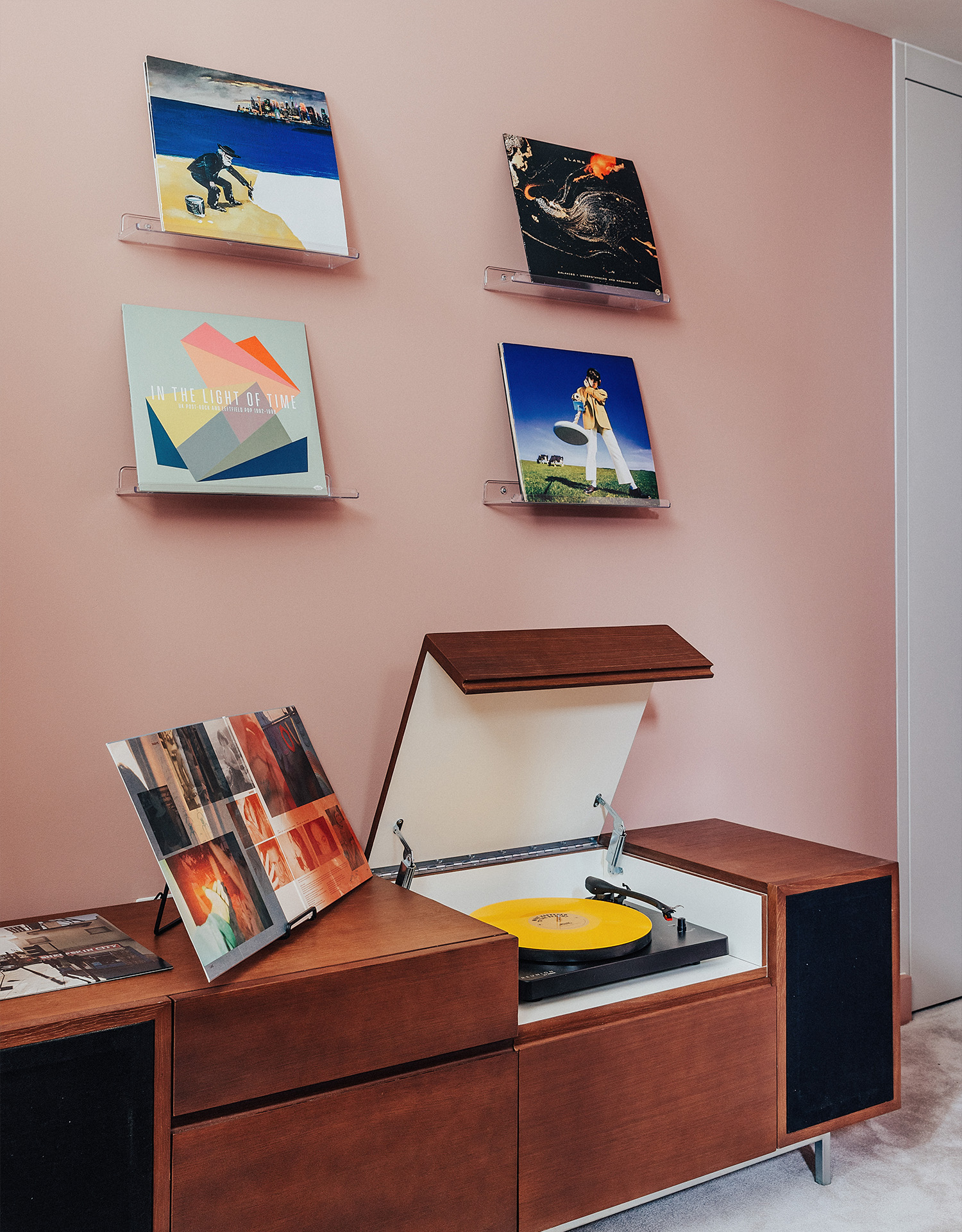 Chelsea Powerhouse | Music room with acoustic panels and a built in record player | Angel O'Donnell | Chelsea
